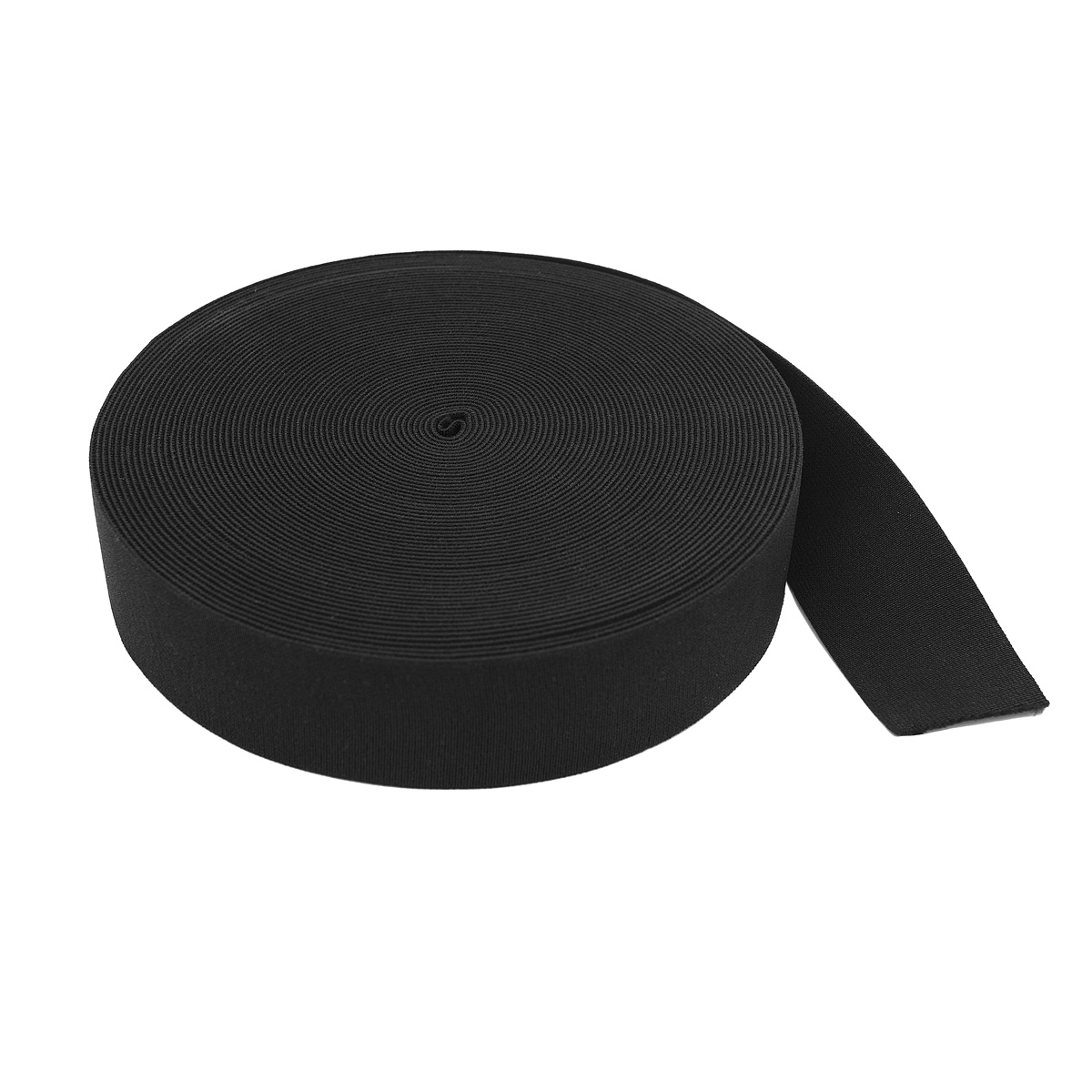 Лента Айрис резинка тканая эластичная башмачная для шитья челси чешек слипонов 50 мм 20 м черная - фото 1