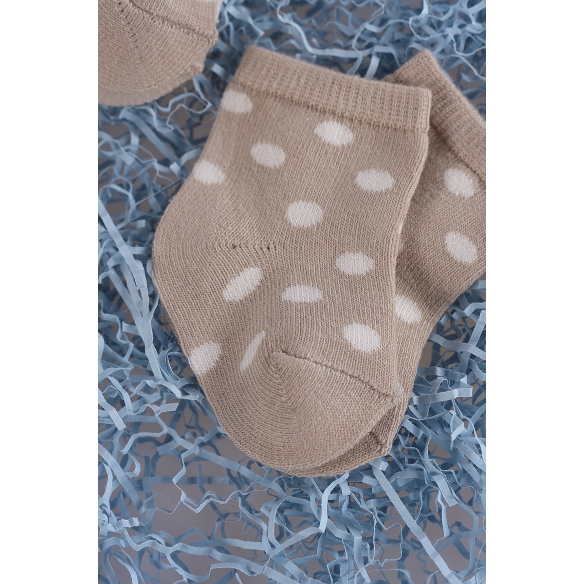 Носки 3 пары Olay Socks 02-MB0016-52/капучино/молочный/горох/полоска - фото 3