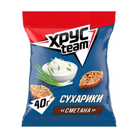 Сухарики Хрус Team Хрустим со вкусом сметаны 40г