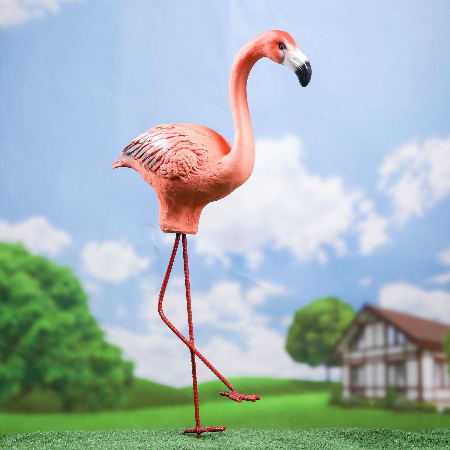 Садовая фигура Хорошие сувениры «Фламинго» малый 36х13х75см - фото 1