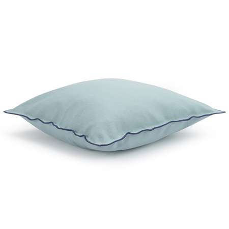 Чехол на подушку Tkano из фактурного хлопка голубого цвета 45х45