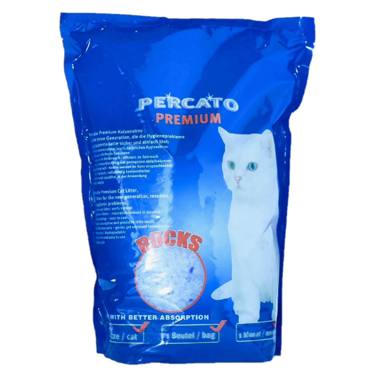 Наполнитель для кошек PERCATO силикагелевый 5л - фото 1