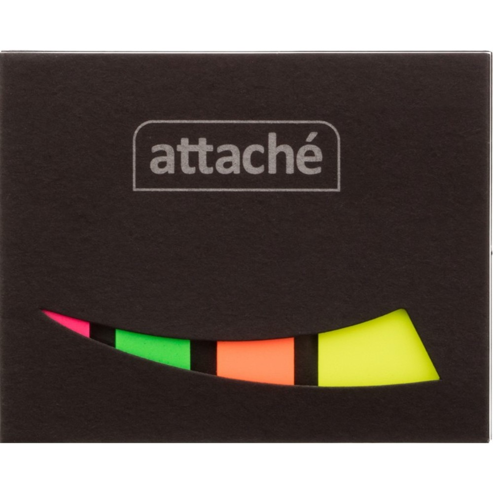 Клейкие закладки Attache пластиковые 4 цвета по 25 листов 12 мм х 45 25 мм х45 15 шт - фото 2