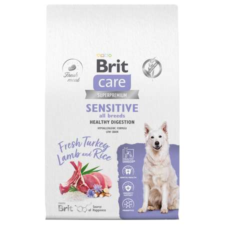 Корм для собак Brit Care 12кг всех пород с индейкой и ягненком