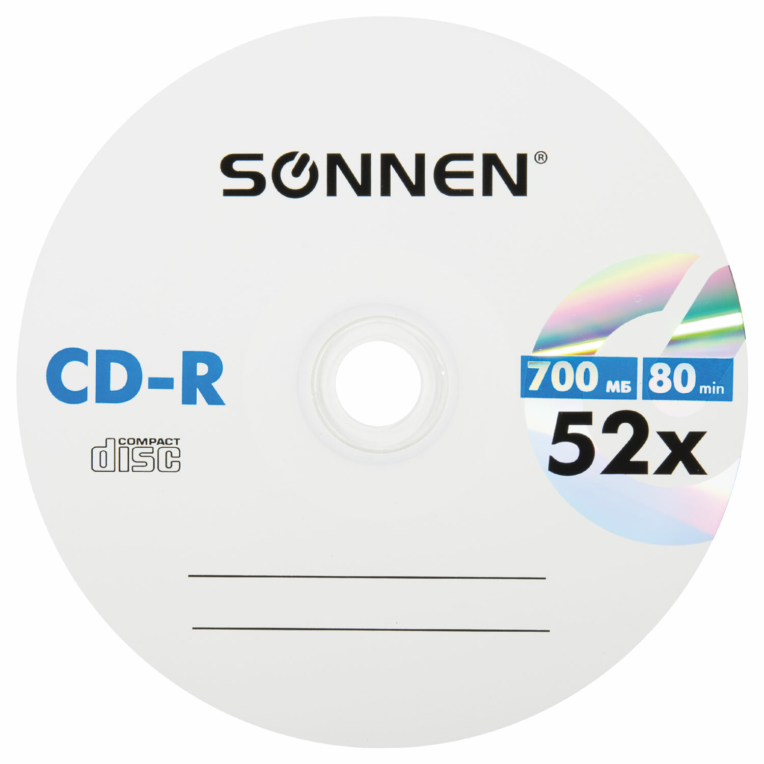 Диск для записи Sonnen CD-R 700Mb 52x Cake Box 25шт - фото 6