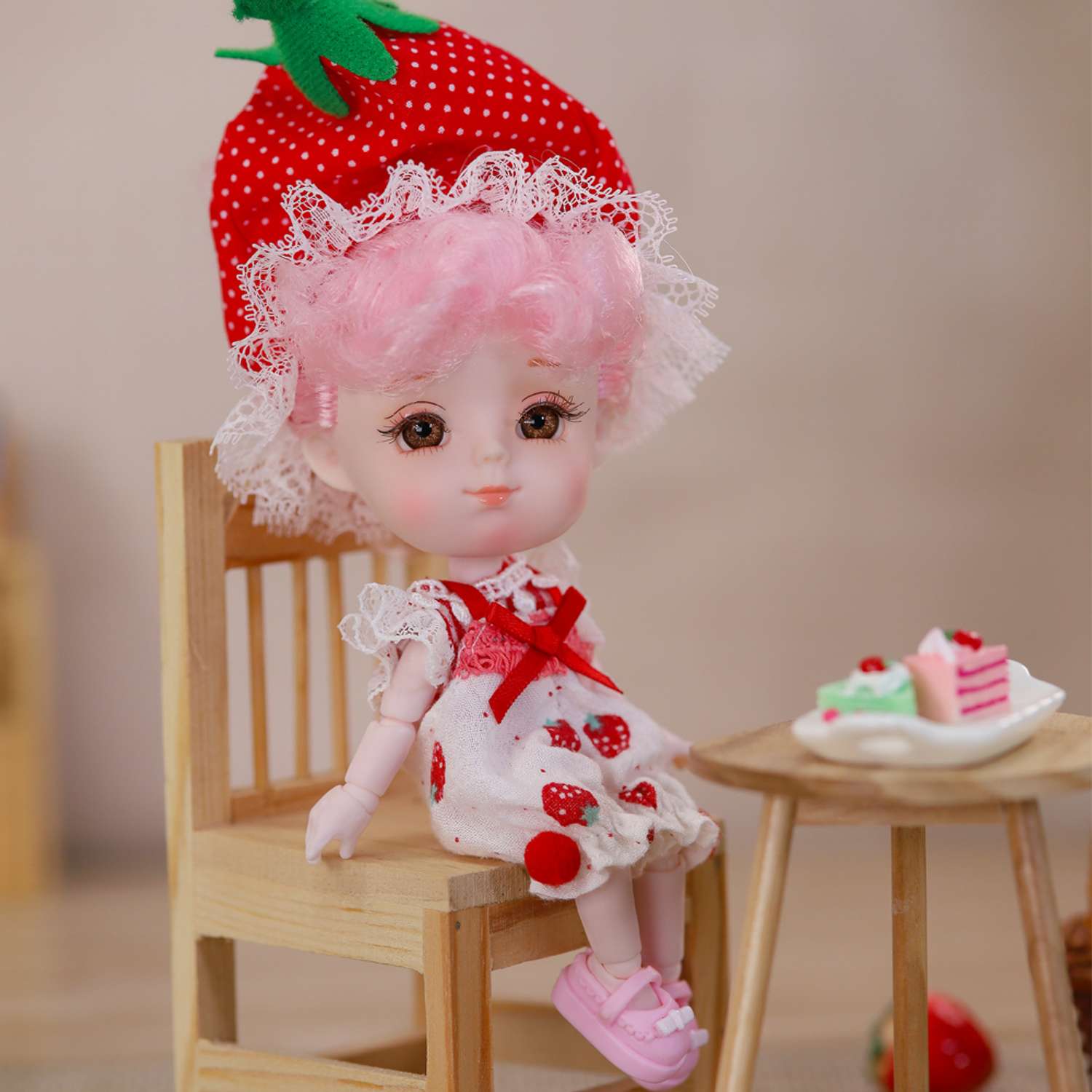 Кукла EstaBella Клубничка на шарнирах коллекционная 46283518 - фото 11