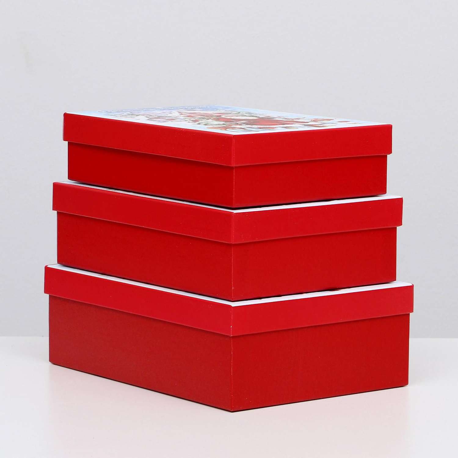 Набор Sima-Land коробок 3 в 1«С Новым Годом!» 21×29×9 18×26×6 см - фото 2