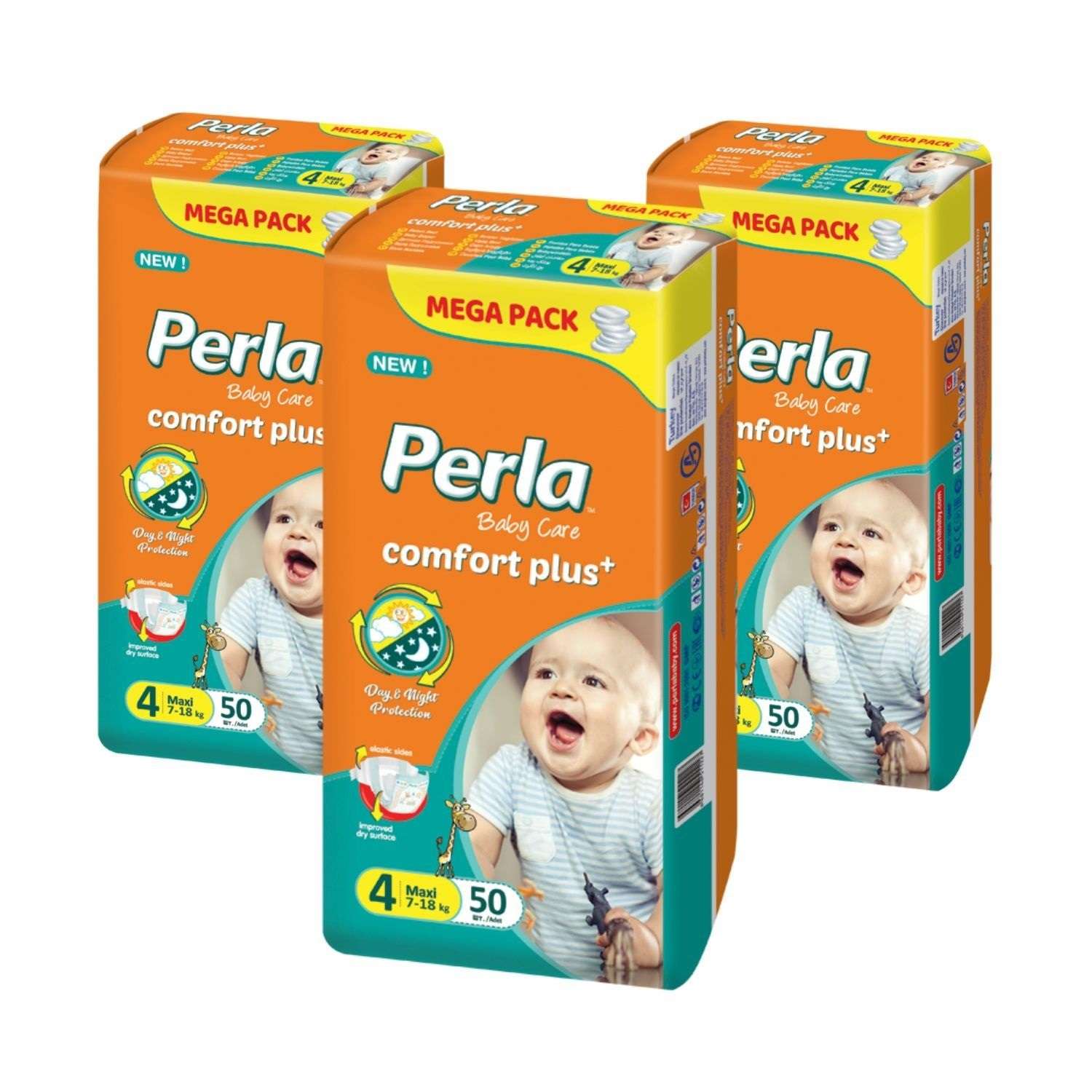 Подгузники Perla CP MEGA Maxi 150 шт 7-18 кг - фото 1