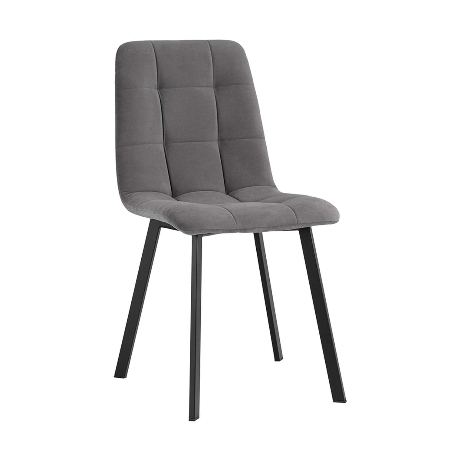 Комплект стульев Фабрикант 2 шт Oliver Square велюр тёмно-серый - фото 2