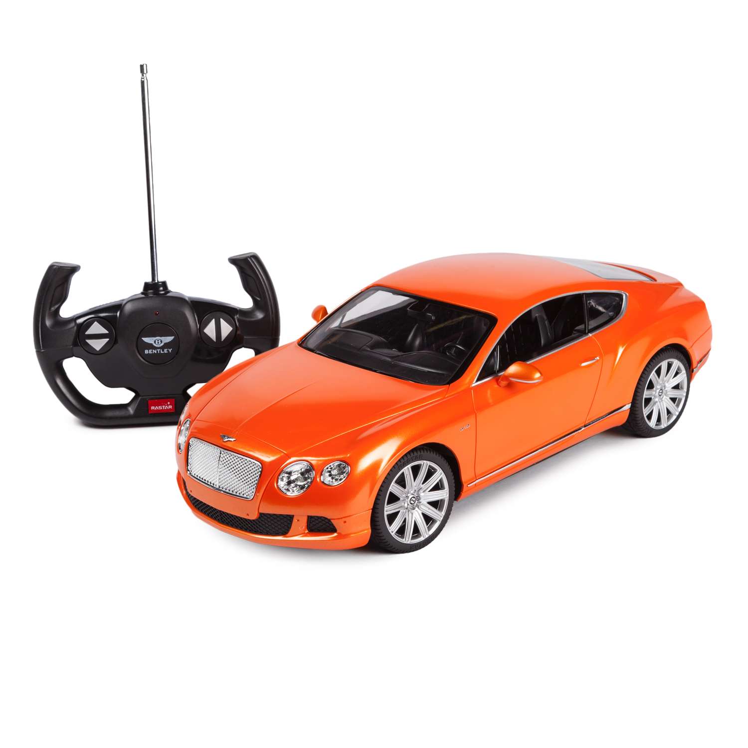 Машинка радиоуправляемая Rastar Bentley Continental GT 1:14 оранжевая - фото 1
