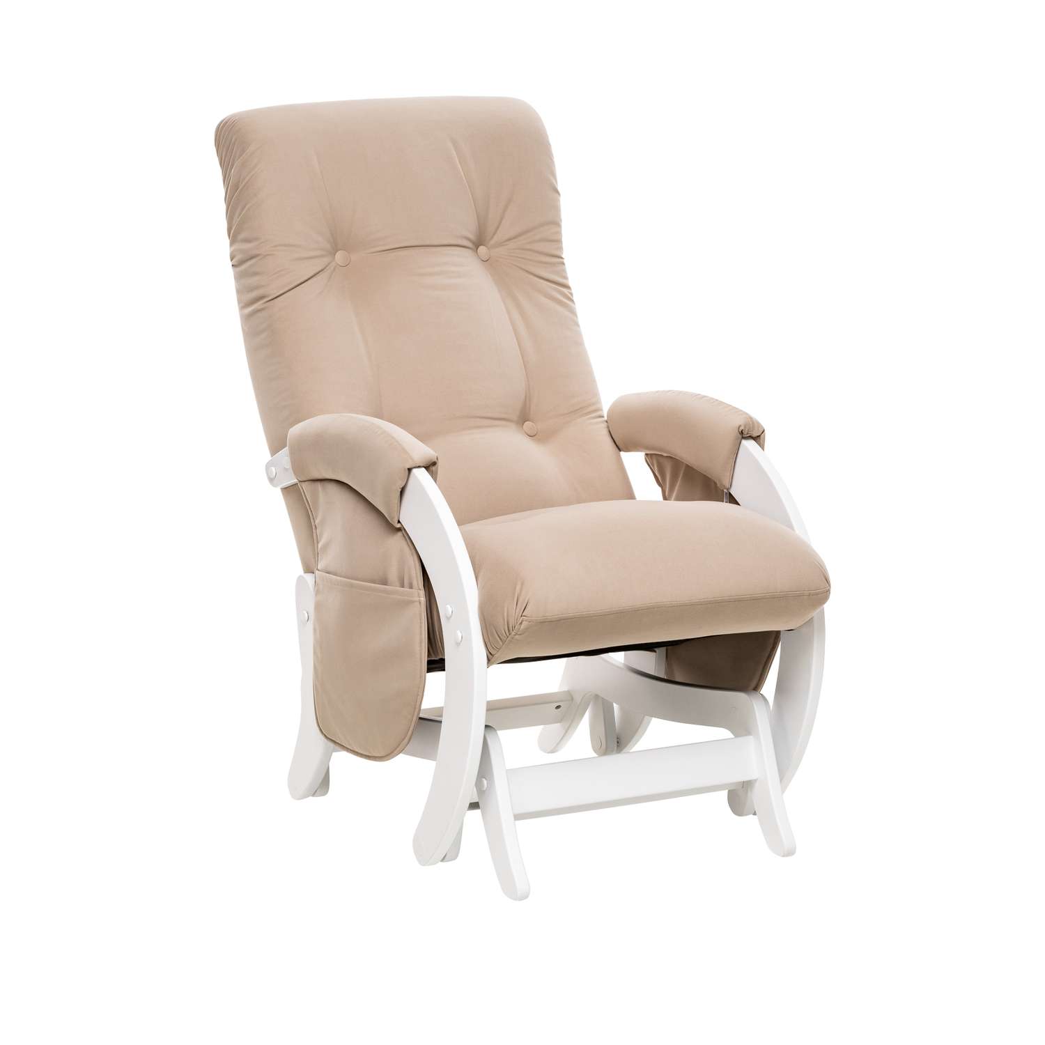Кресло для кормления Milli Smile с карманами Молочный Дуб / ткань V18 - фото 1