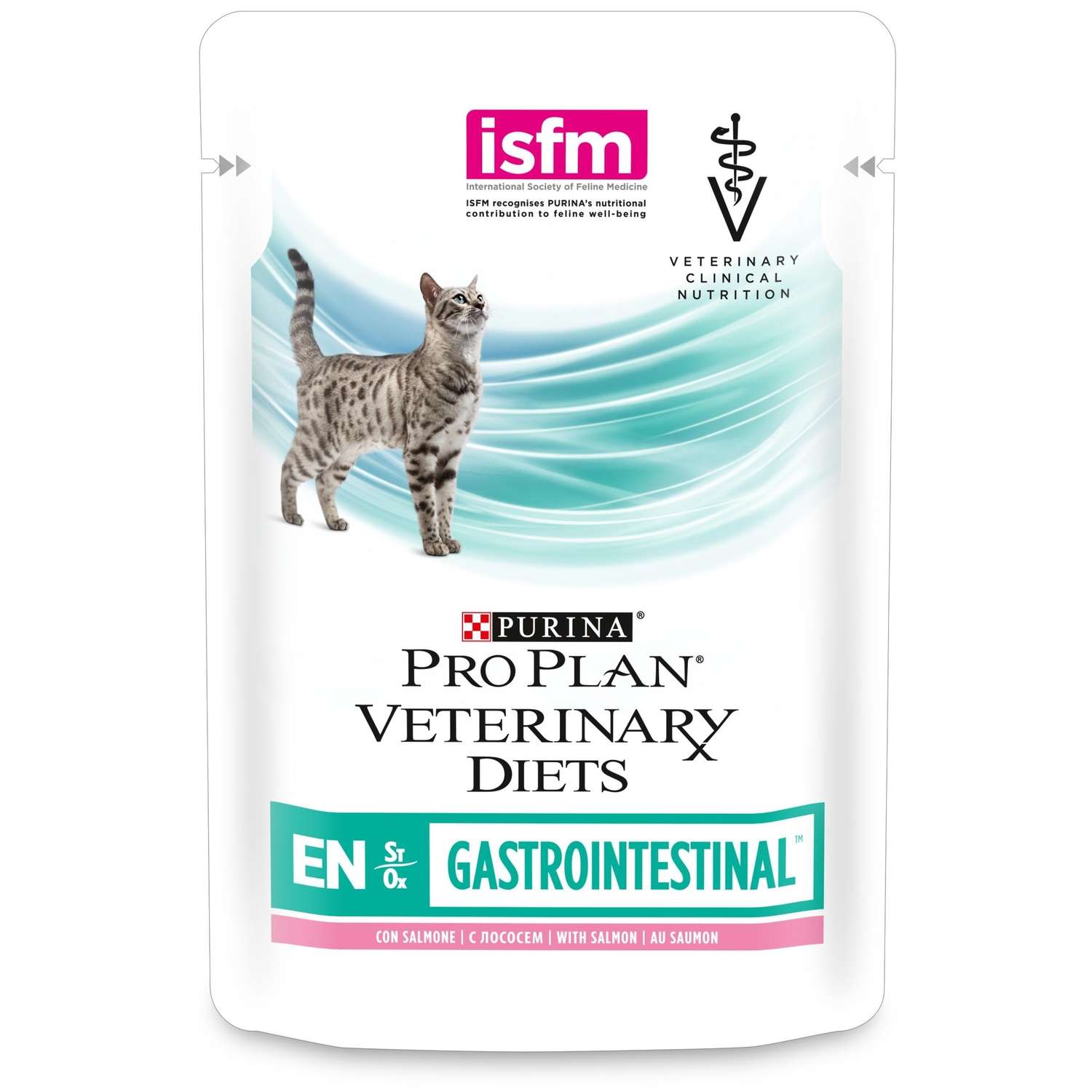 Корм для кошек и котят Purina Pro Plan Veterinary diets EN St/Ox при нарушении всасывающей функции кишечника лосось пауч 85г - фото 1