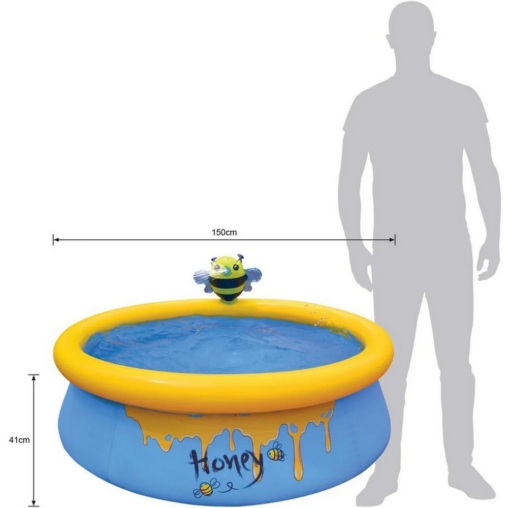 Надувной бассейн Averi Детский надувной бассейн Avenli Пчелка с фонтаном 1.5 м * 41 см - фото 4