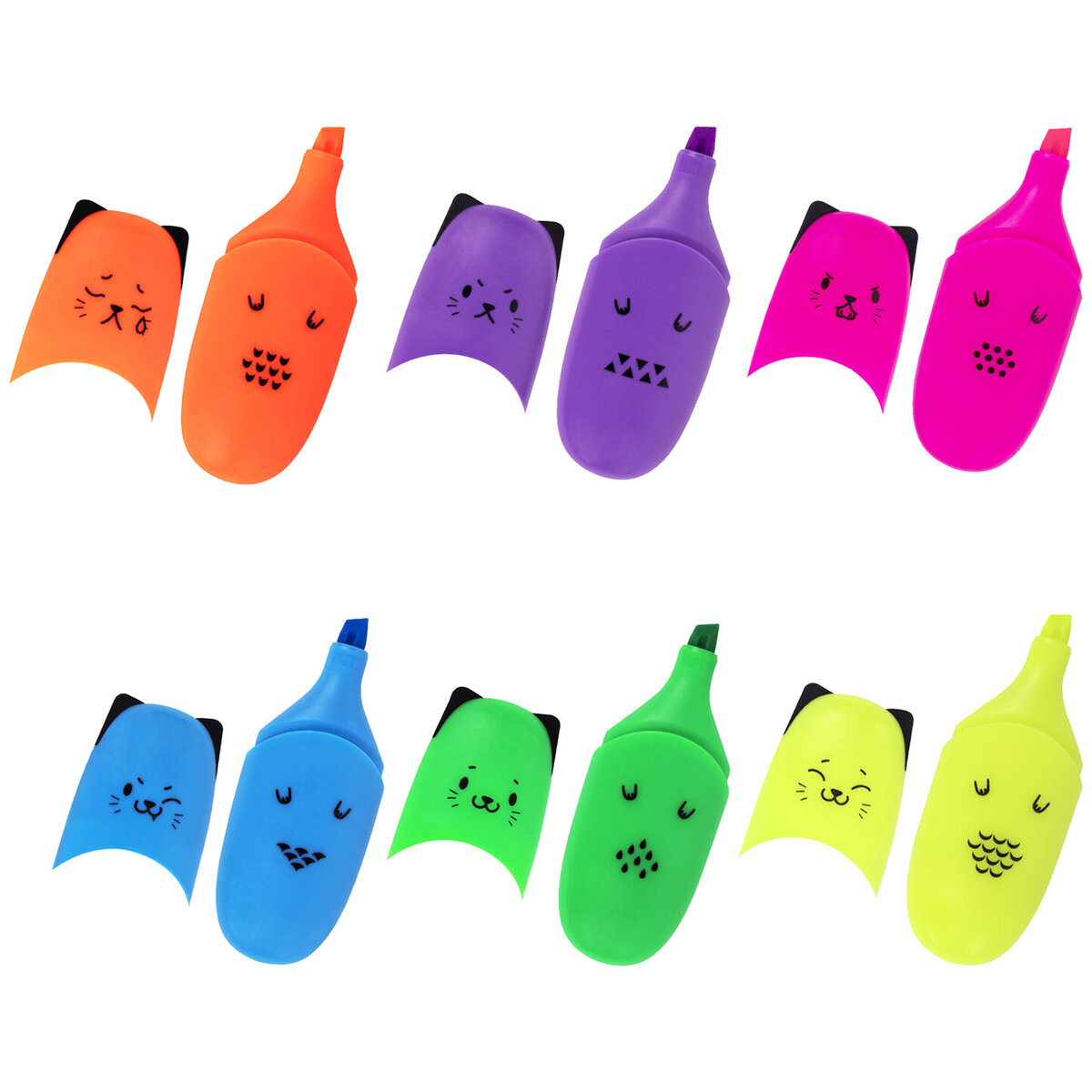 Текстовыделитель Brauberg Kids Cute cats Neon ассорти 152433 - фото 1