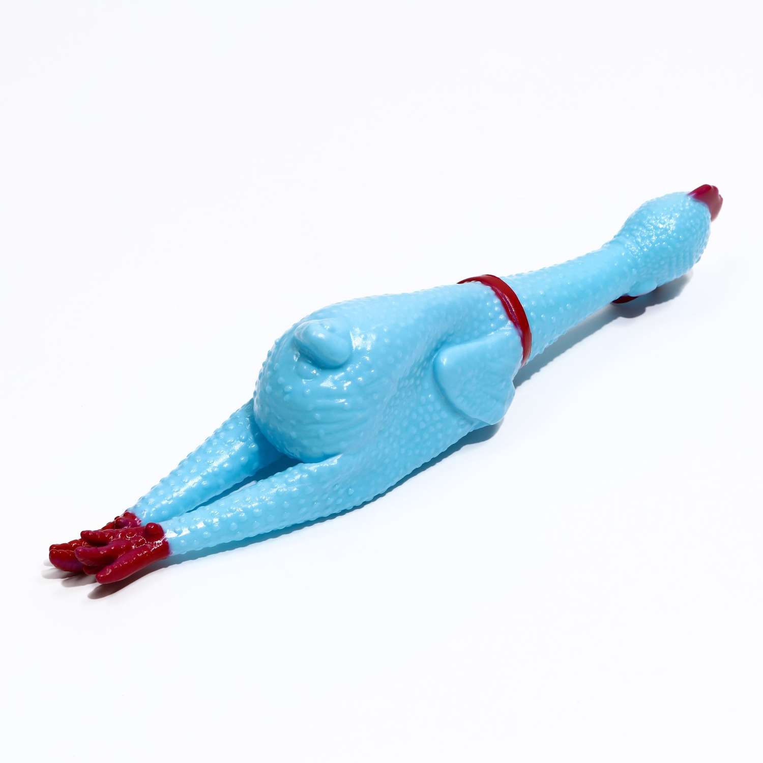 Игрушка для собак Пижон пищащая «Задумчивая курица» XL 41 см голубая - фото 3