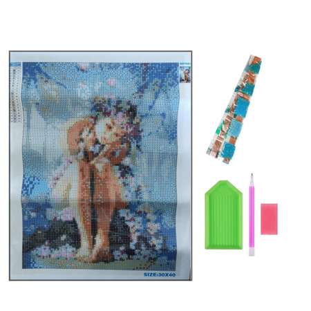 Алмазная мозаика Seichi Цветочная фея 30х40 см