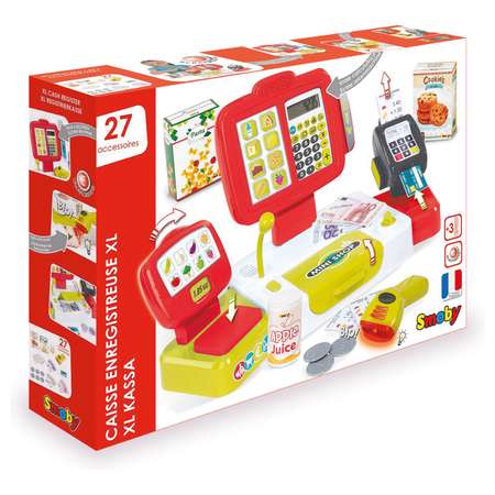 Набор игровой SMOBY детская электронная касса с весами красная 350107-МП