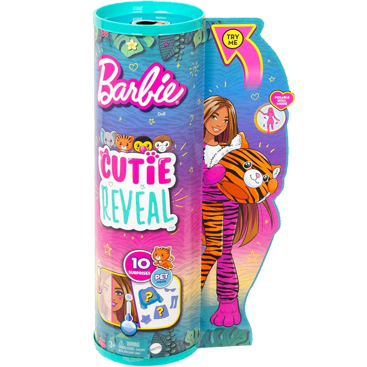 Кукла модельная Barbie Cutie Reveal Тигр HKP99 - фото 7