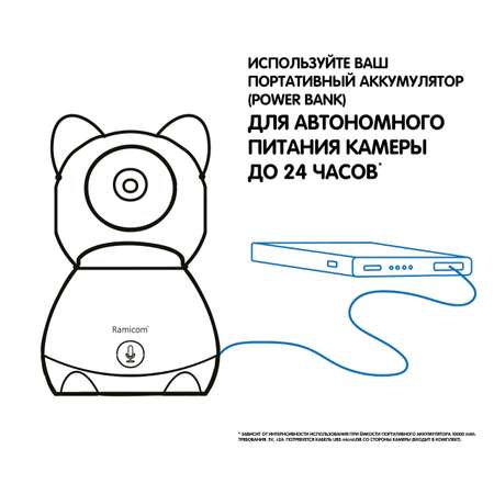 Видеоняня Ramicom VRC300 с датчиком движения и доступом на смартфоне