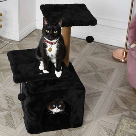 Когтеточка для кошек домик БРИСИ Черный
