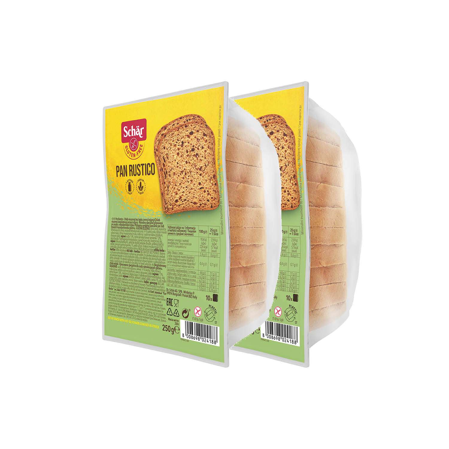Хлеб Schaer Pan Rustico злаковый безглютеновый 250г*2 шт - фото 1