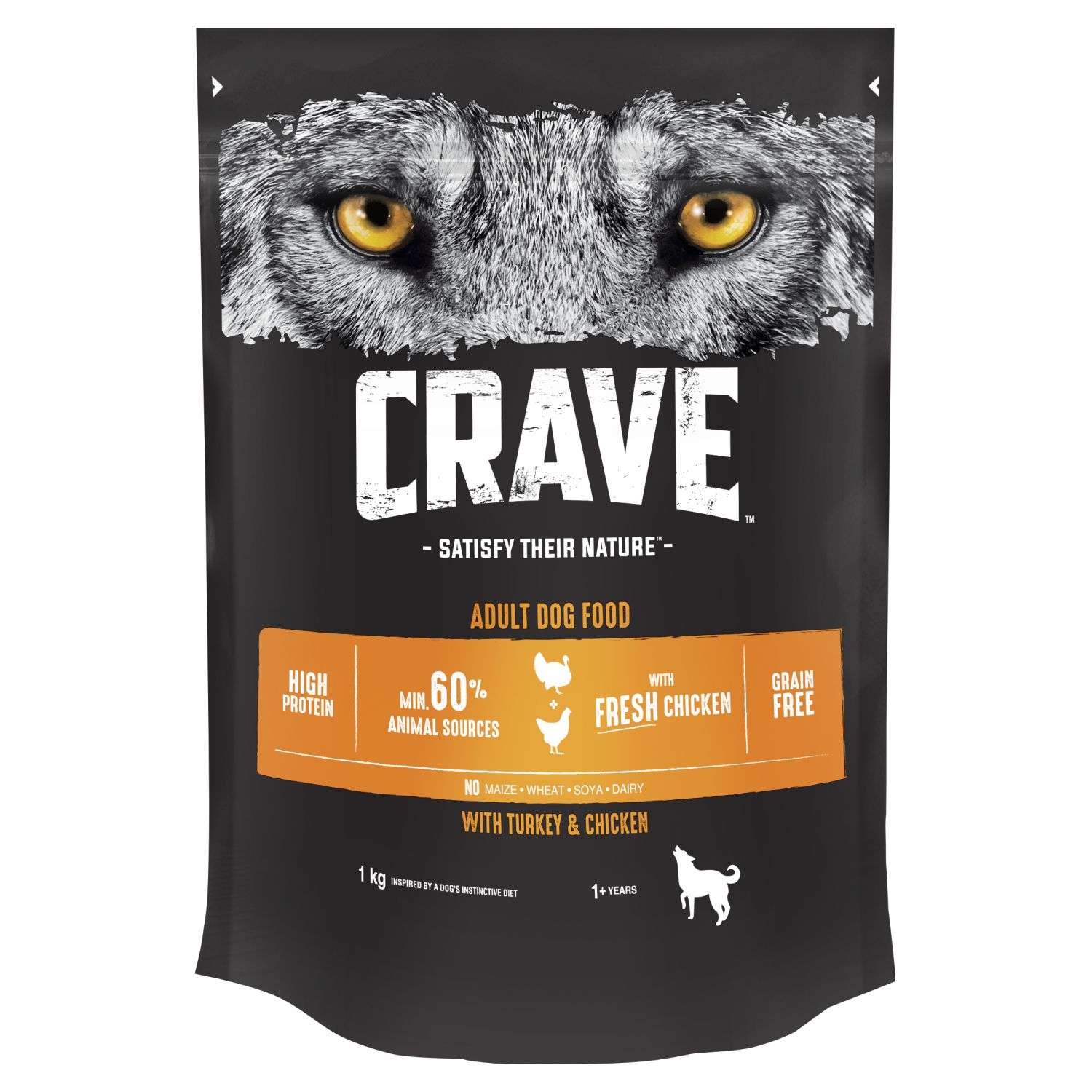 Корм для собак Crave курица-индейка 1кг - фото 1