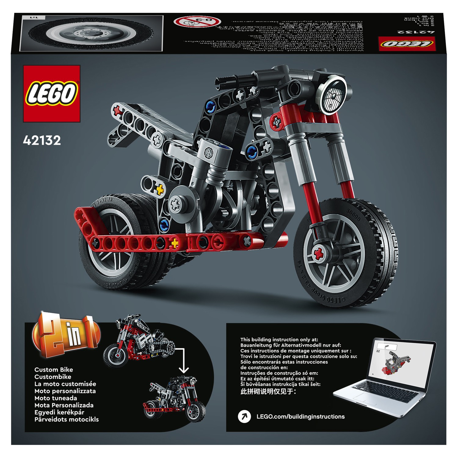 Конструктор LEGO Technic Мотоцикл 42132 - фото 3