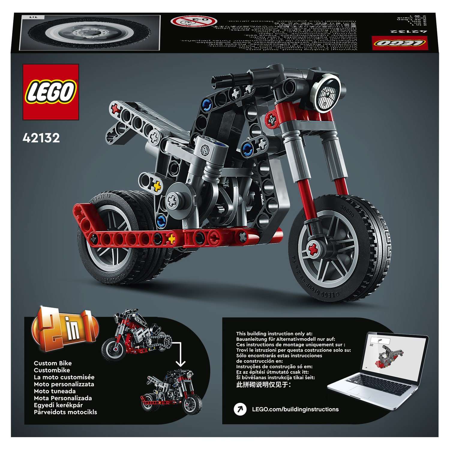 Конструктор LEGO Technic Мотоцикл 42132 - фото 3