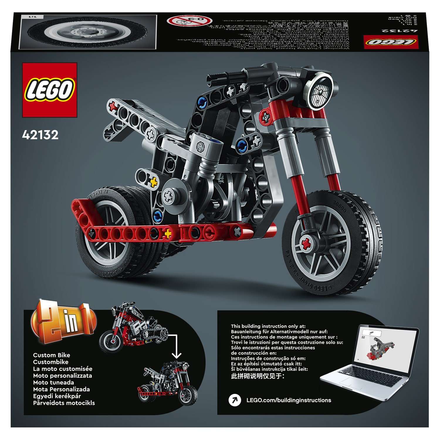 Конструктор LEGO Technic Мотоцикл 42132 купить по цене 5390 ₸ в  интернет-магазине Детский мир