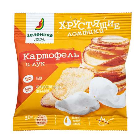 Снеки Зеленика сушеный картофель с луком 20г