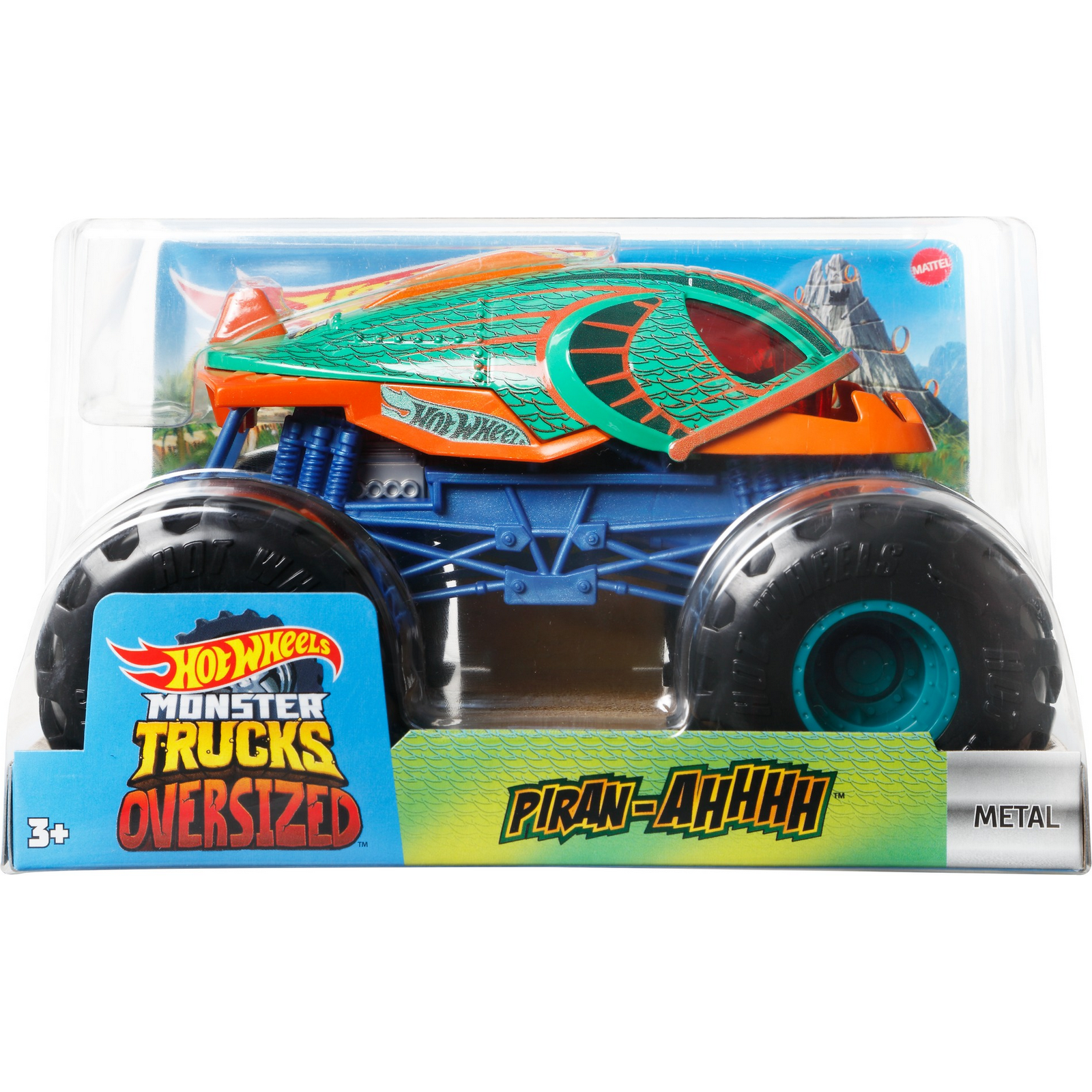 Машинка Hot Wheels Monster Trucks Пиранья большая GTJ34 FYJ83 - фото 2