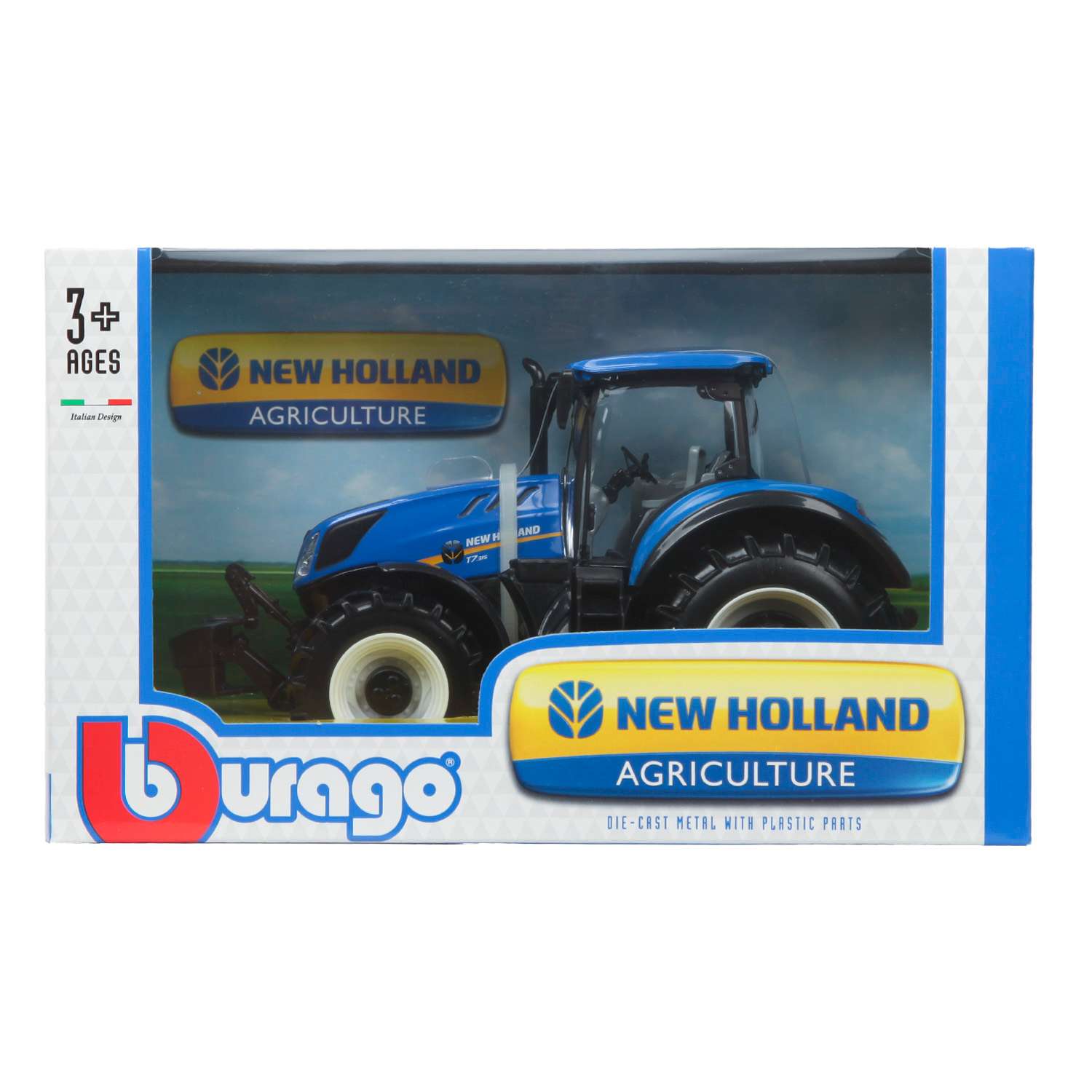 Трактор BBurago 1:32 New Holland T7.315 Голубой 18-44066 18-44066 - фото 2
