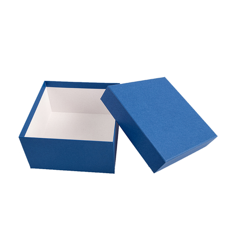 Коробка подарочная Cartonnage Радуга синий-белый квадратная