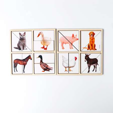 Картинки-половинки Лесная мастерская «Домашние животные»