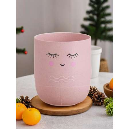 Кружка детская iLikeGift Cute face pink