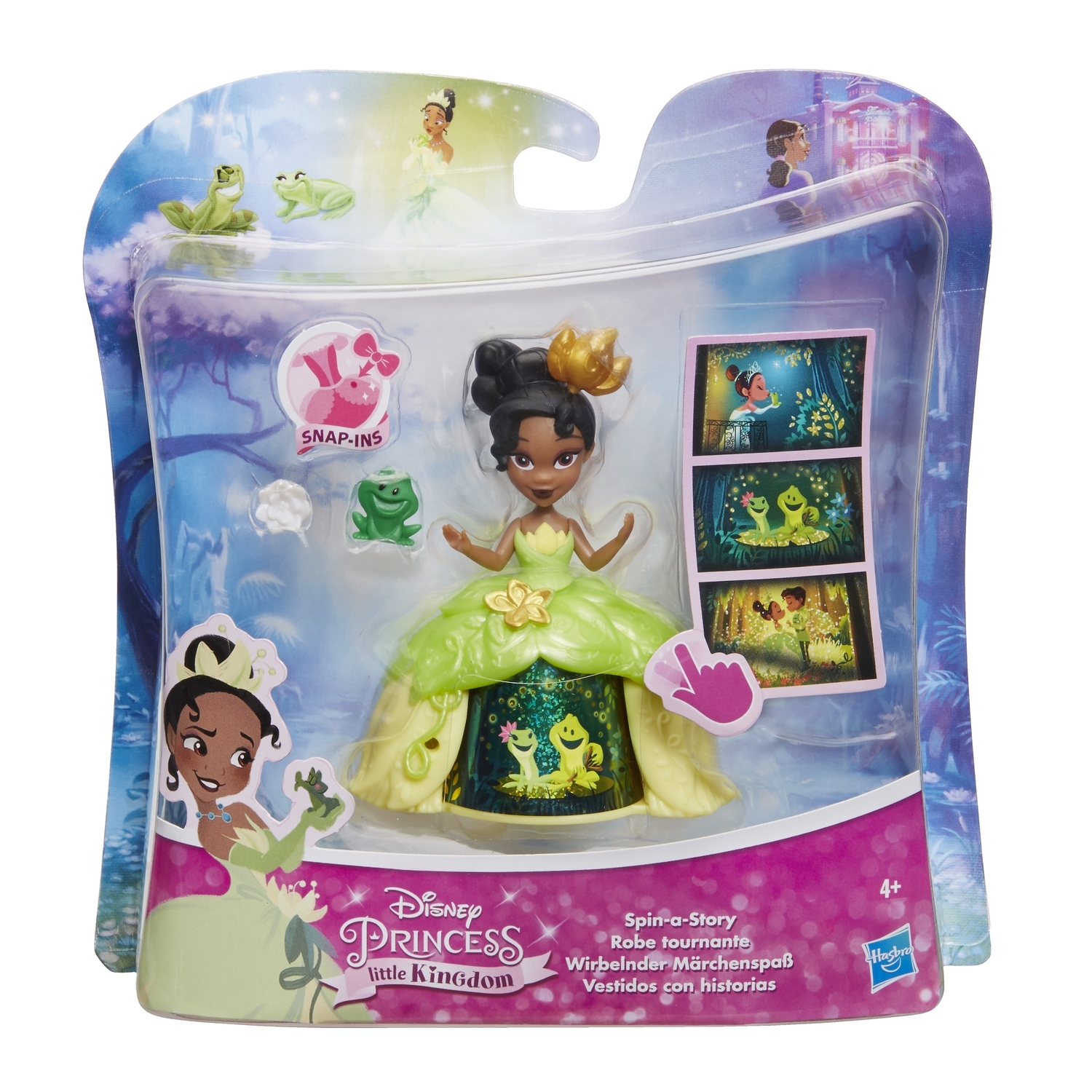 Мини-кукла Princess Hasbro в платье с волшебной юбкой Тиана B8963EU40 B8962EU4 - фото 2