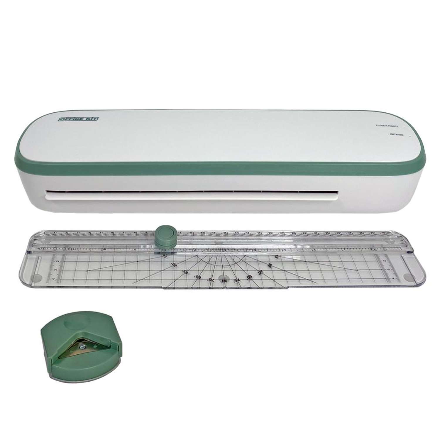 Ламинатор Office Kit цвет зелёный формат А4 толщина плёнки 60-125 мкм мини-резак и обрезчик углов в комплекте - фото 2