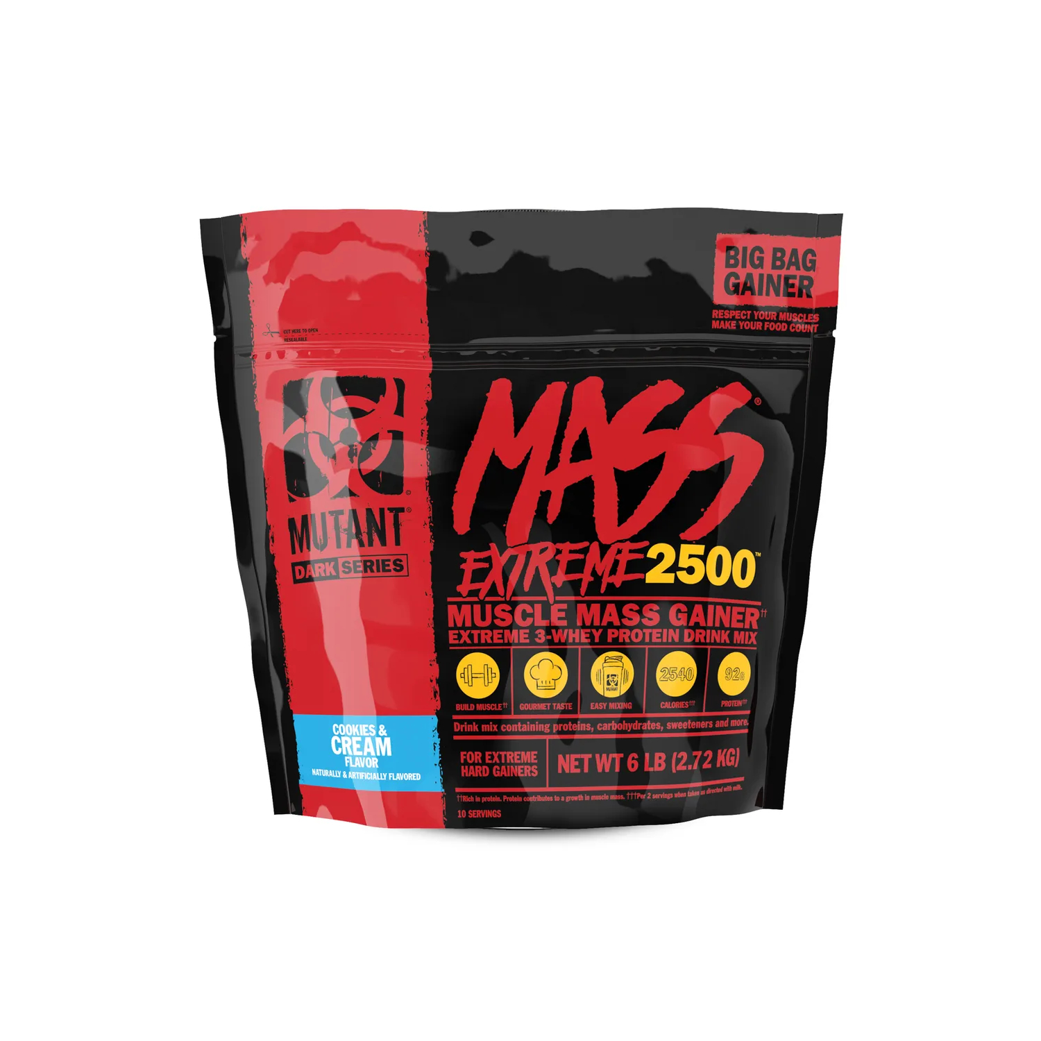 Гейнер MUTANT Mass XXXTREME 2500 со вкусом Печенье и Крем 2270 гр - фото 1