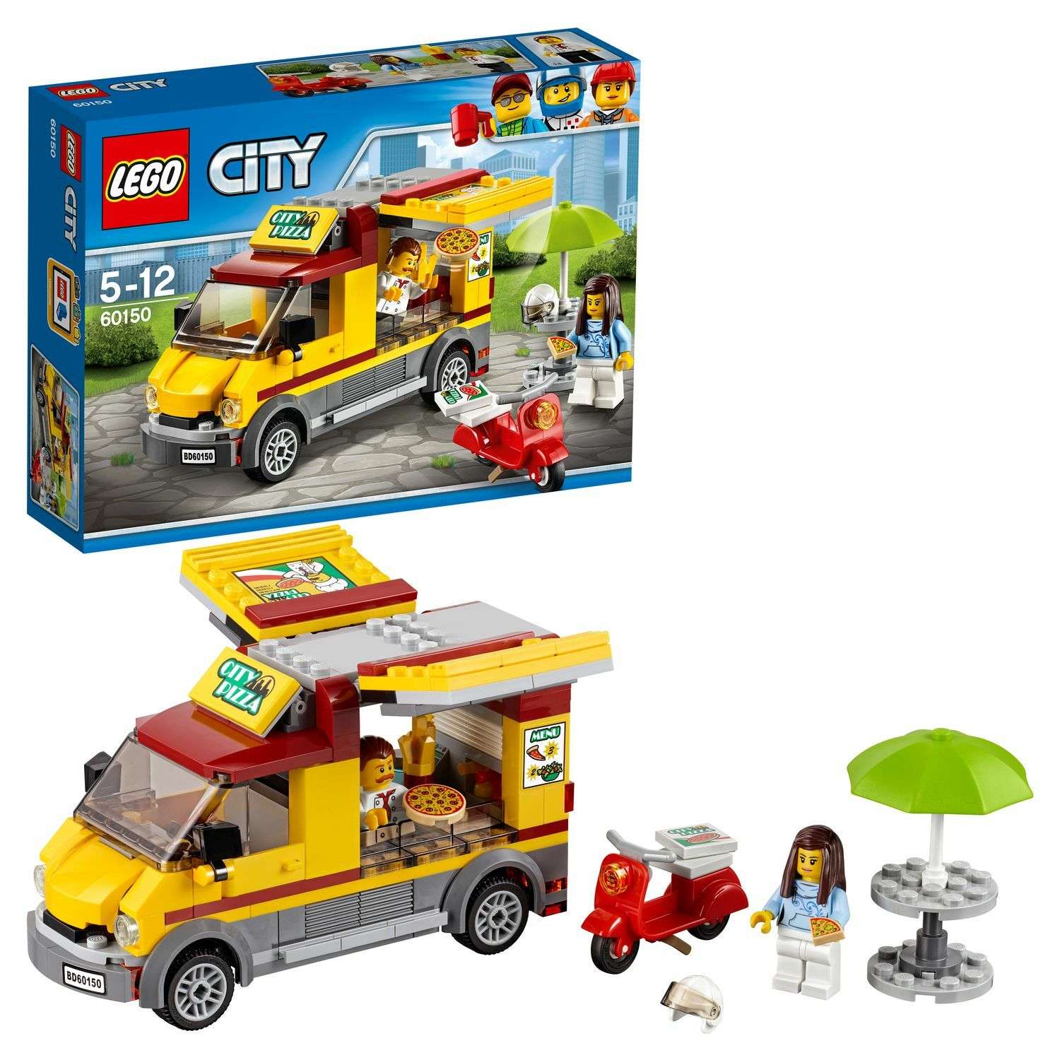 Конструктор LEGO City Great Vehicles Фургон-пиццерия (60150) - фото 1
