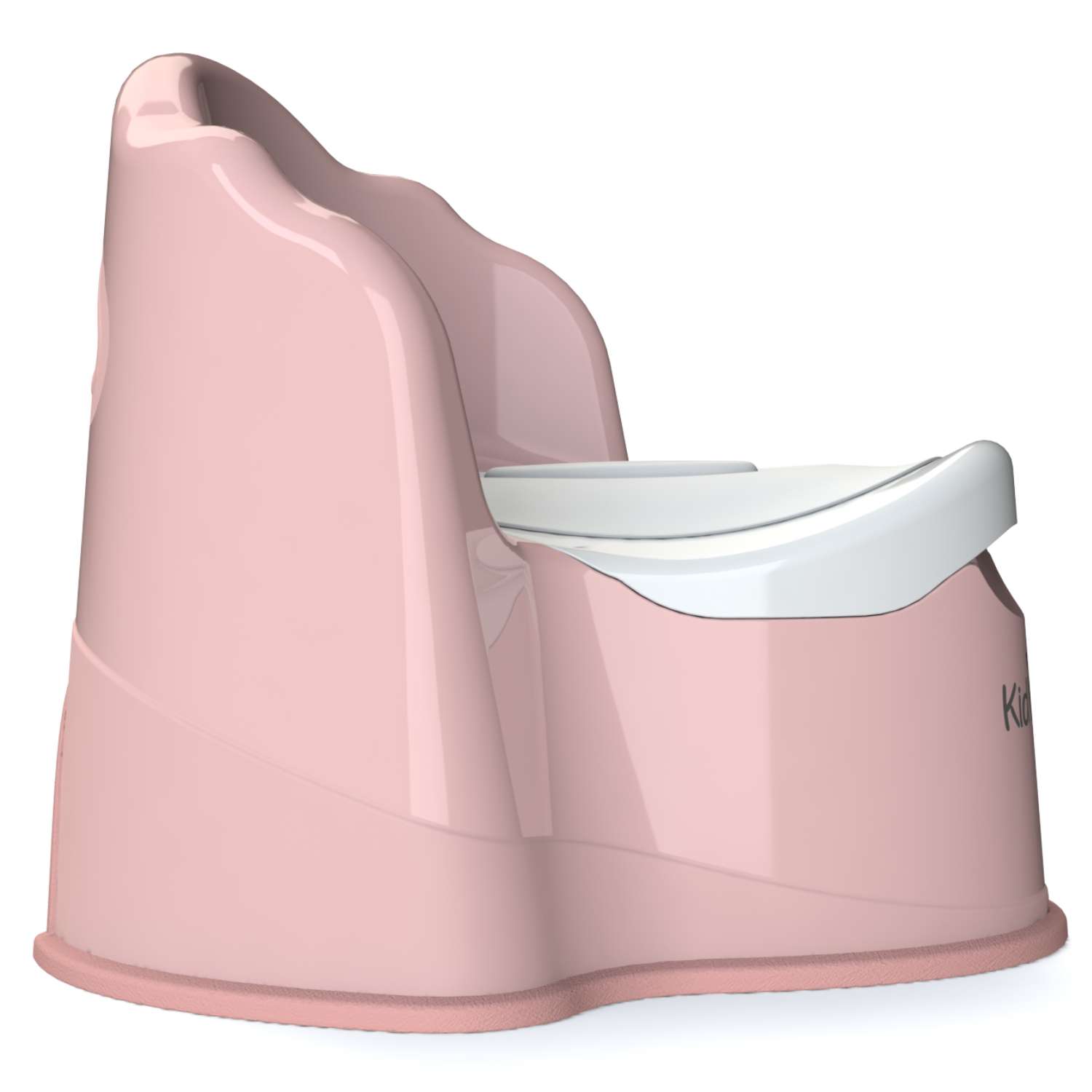 Горшок туалетный KidWick Королевский с крышкой Розовый-Темно-розовый - фото 2