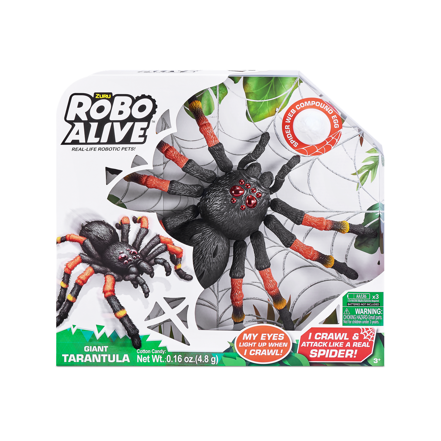 Интерактивная игрушка ZURU ROBO ALIVE Тарантул со световыми эффектами - фото 2