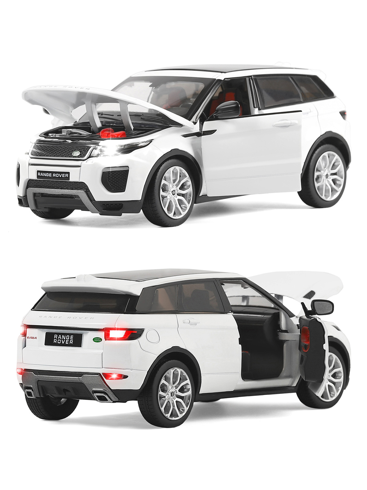 Внедорожник АВТОпанорама Land Rover Range Rover Evoque HSE 1:24 белый JB1251129 - фото 7