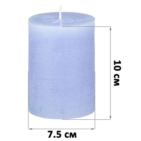 Набор El Casa 2-х свечей 7.5х7.5х10 см Candeline белая. голубая