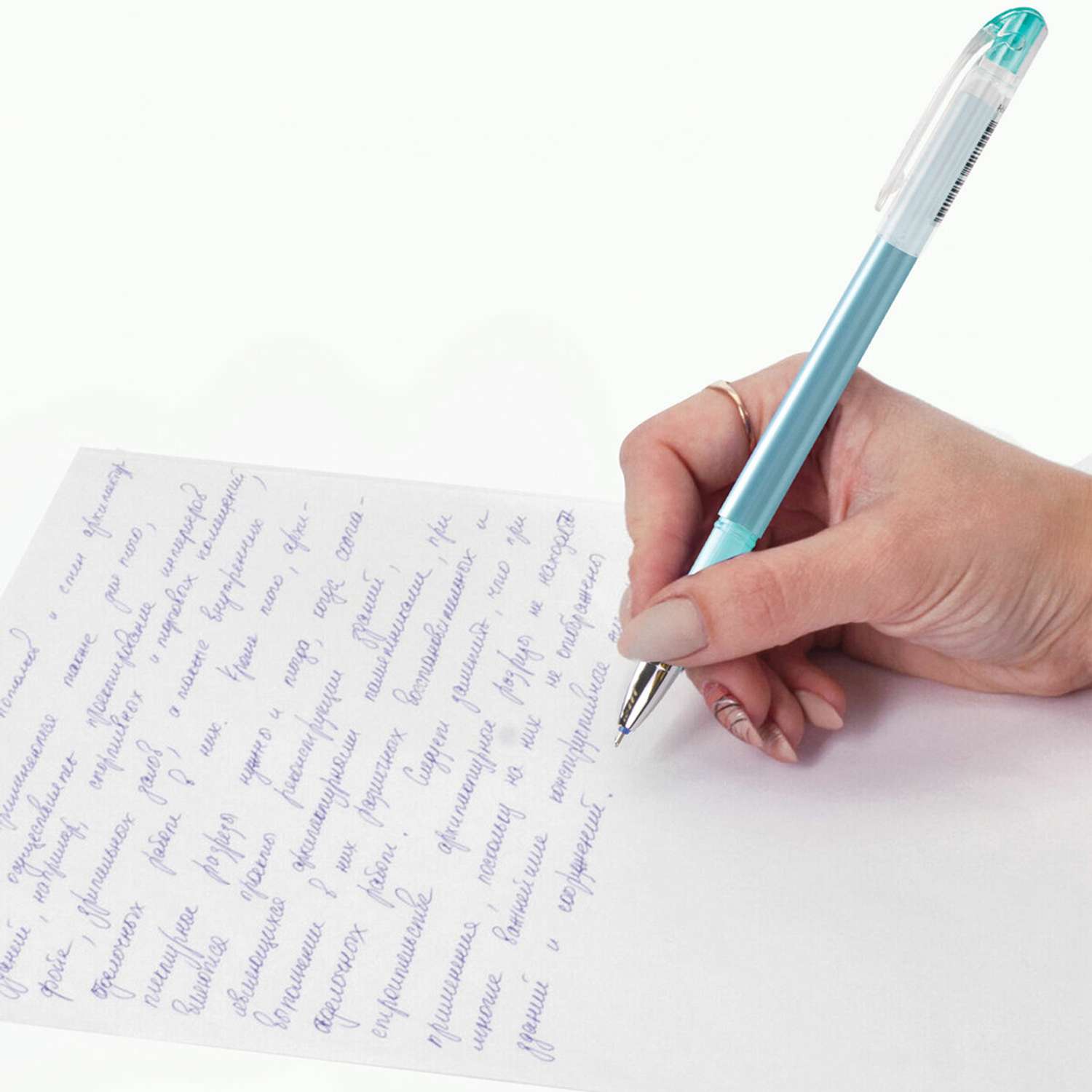 Ручки гелевые Staff пиши-стирай College набор 2 цвета синяя и черная - фото 8