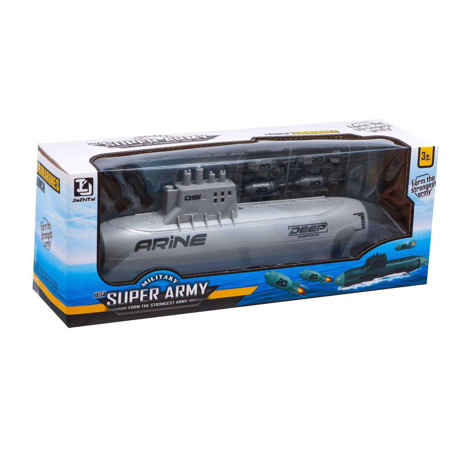 Игровой набор Sima-Land «Подводная лодка» стреляет ракетами подвижные элементы цвет светло-серый 7666243 - фото 10
