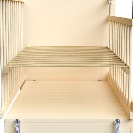 Детская кроватка ВДК Love sleeping прямоугольная, продольный маятник (слоновая кость)