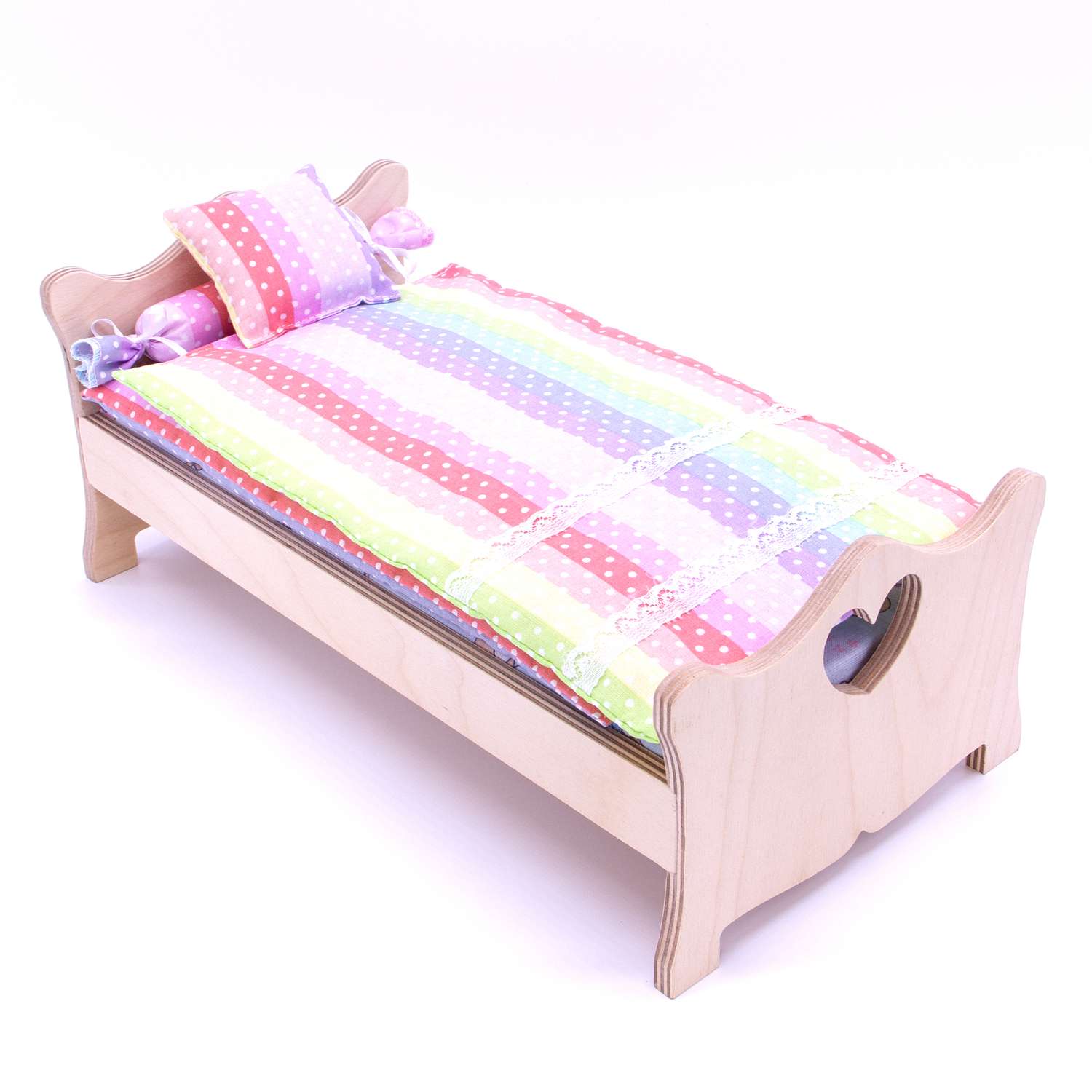 Комлпект постельного белья Модница для куклы 29 см 2002 разноцветный 2002разноцветный - фото 3