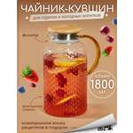Графин жаропрочный стеклянный Multistore для холодных и горячих напитков 1800 мл