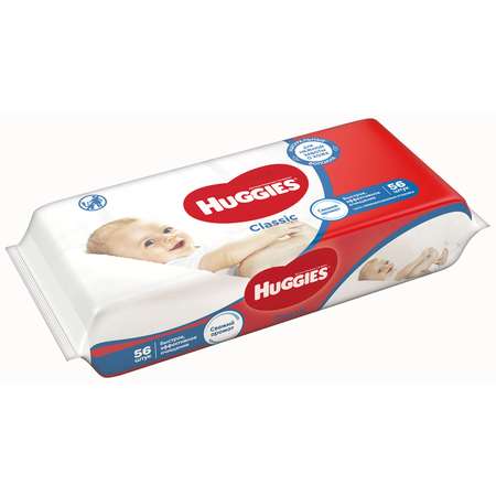 Салфетки влажные Huggies Classic 56шт