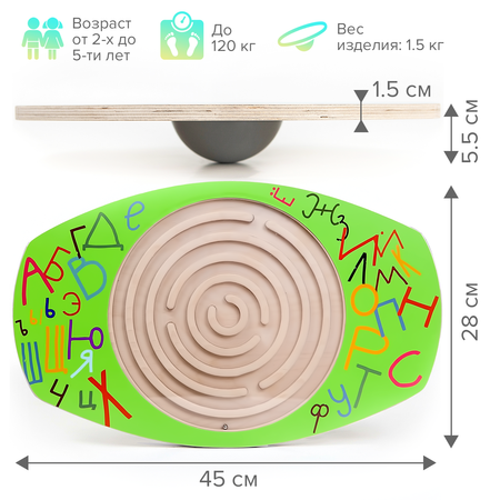 Балансборд INDSPACE Азбука